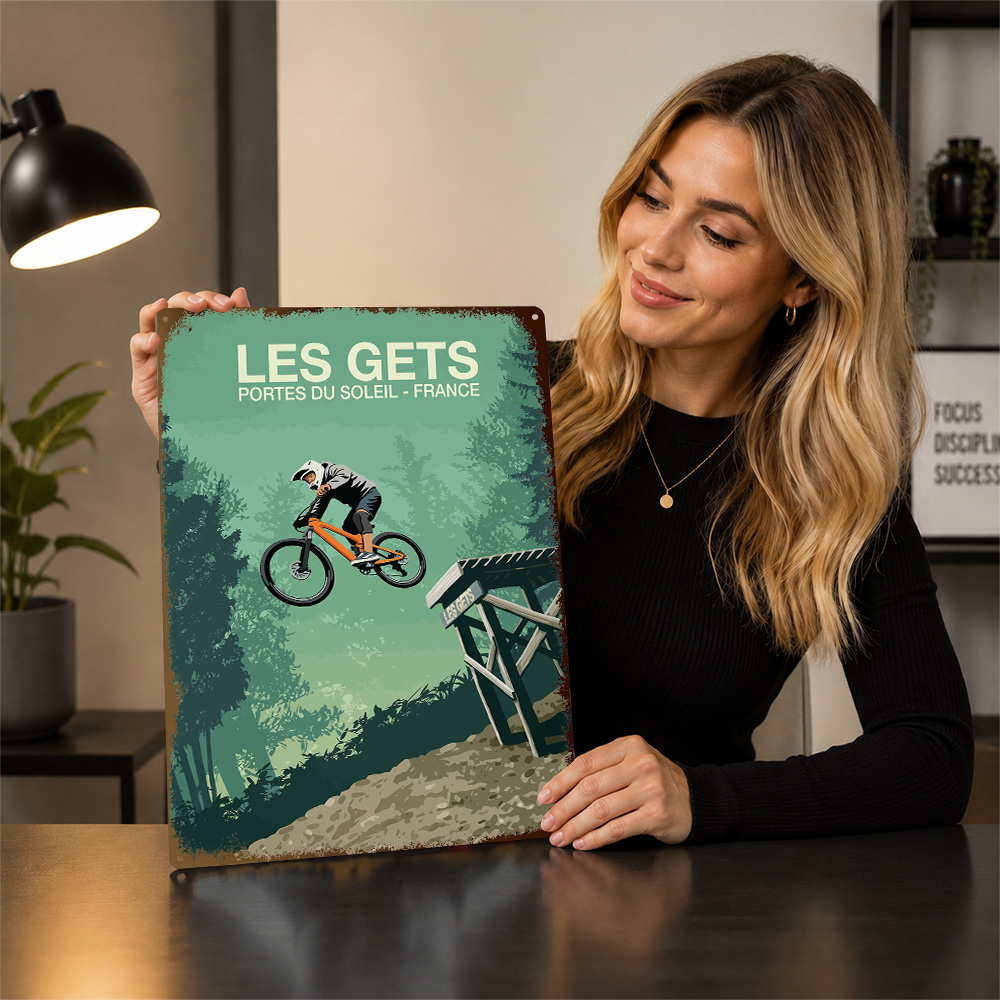 레스 게츠 산악 자전거 점프 그림이 프린트된 포스터,  - Mountain Biking Europe 리뷰 및 가격